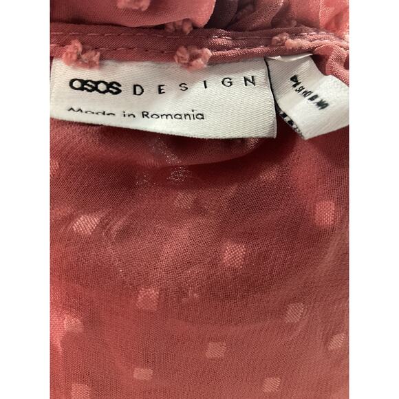 ASOS Pink Chiffon Blouse - Women's Size 14 - Picture 3 of 4